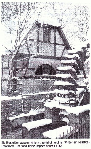 Wassermhle im Schnee 1955