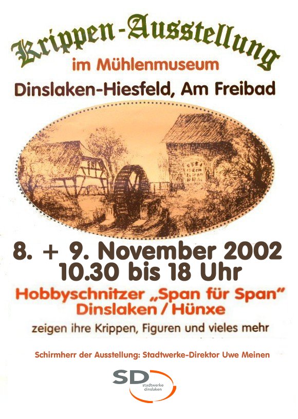 Plakat Krippenausstellung 2002 Span fr Span
