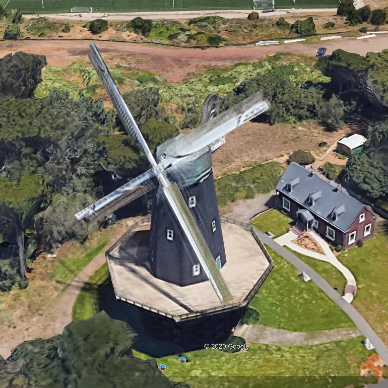 Hollnder-Windmhle in Georgsdorf mit Reetdach