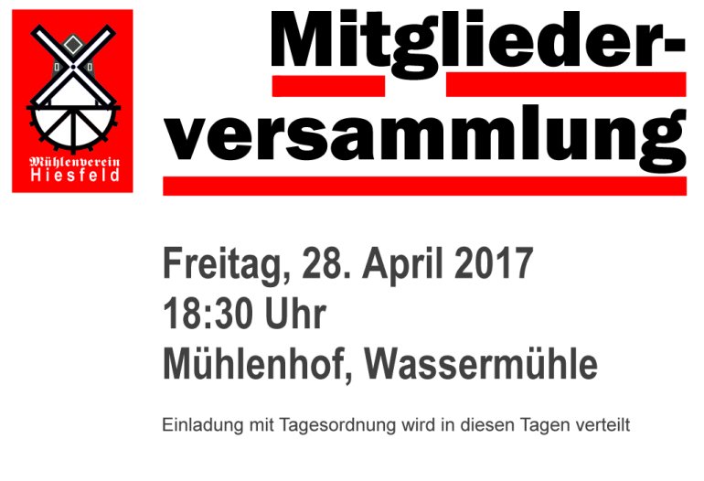 Einladung zur Mitgliederversammlung