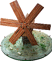 37- Modell einer russischen Bauernwindmhle
