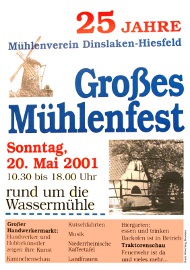 Plakat 25 Jahre Mhlenverein