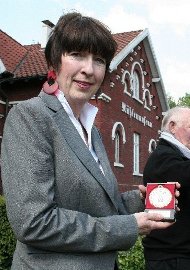 Jubilarin Monika Schrmann auf dem Mitgliederfest