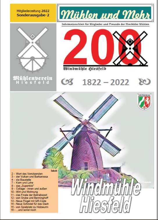 Titelbild Sonderheft 200 Jahre Windmhle