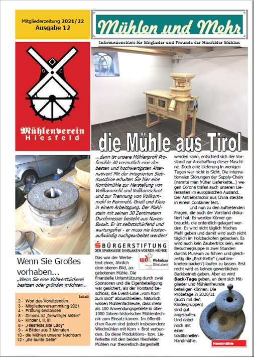 Titelseite Mitgliederzeitung